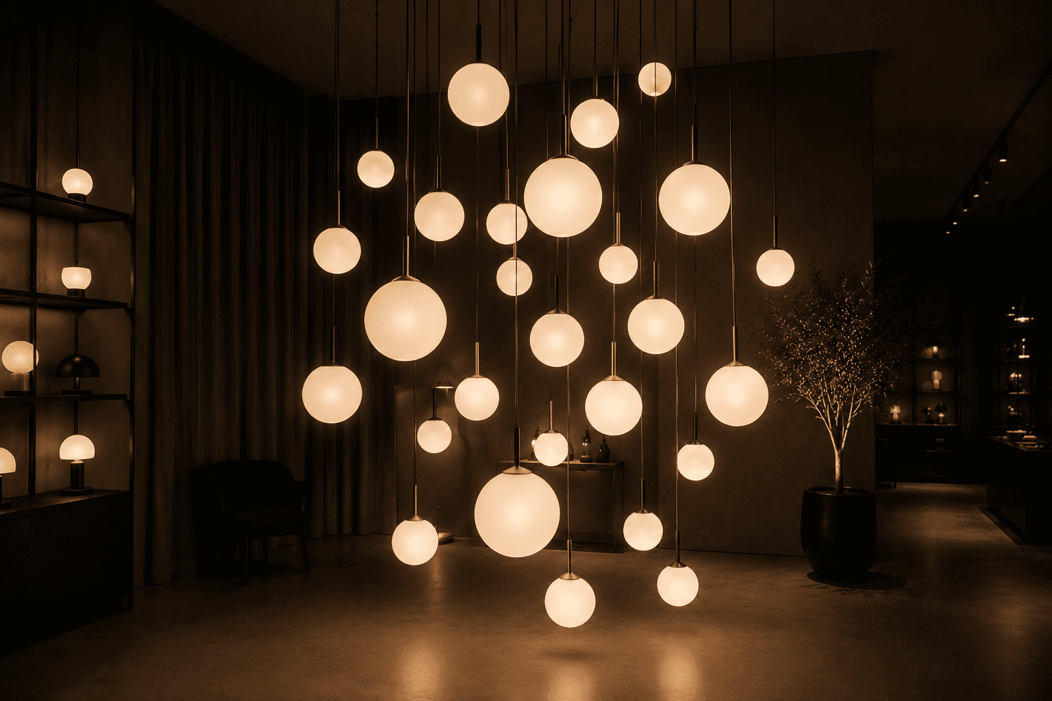 Kugellicht-Installation